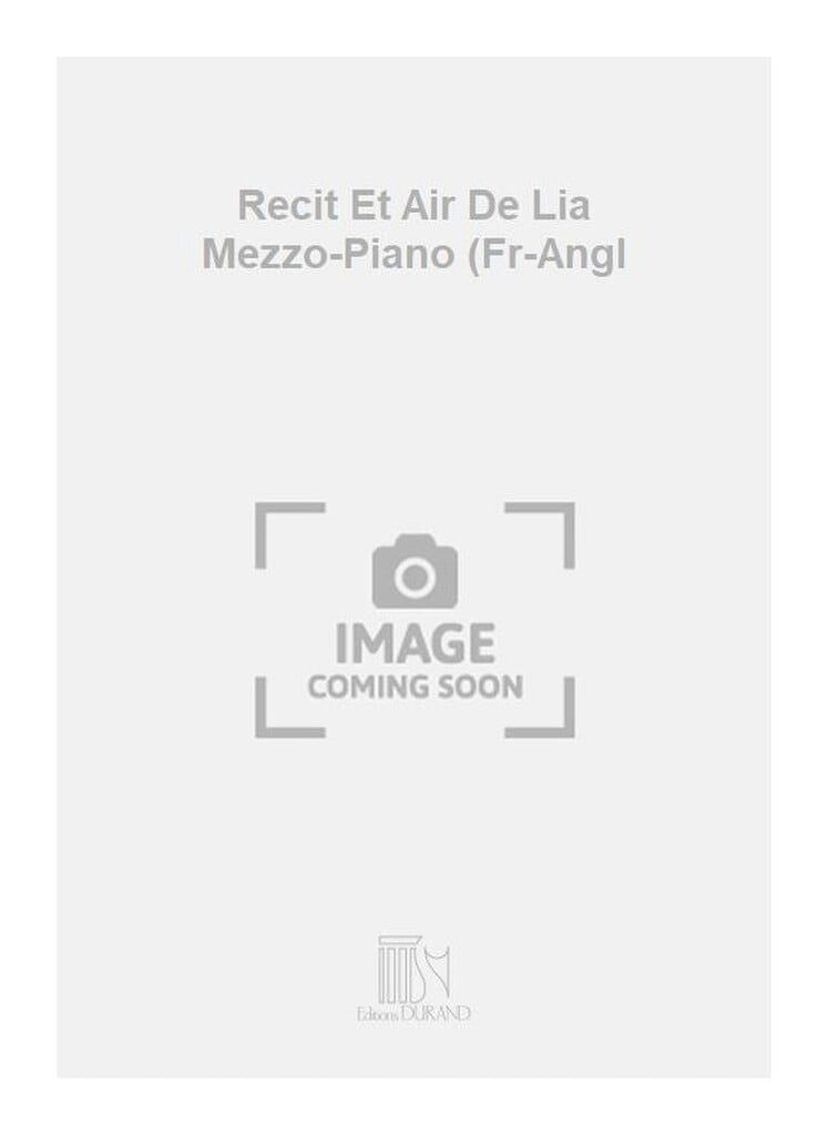 Recit Et Air De Lia Mezzo-Piano (Fr-Angl